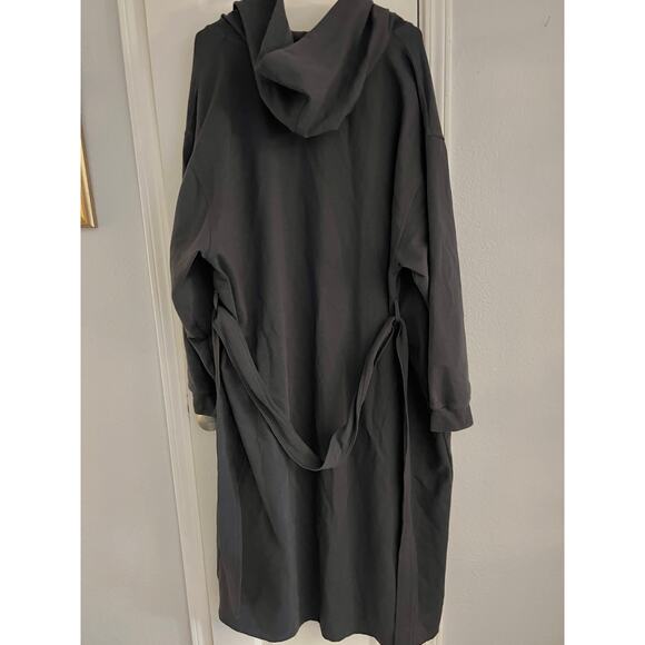 Savage X Fenty Robe‎ Unisex Women's Medium Black Hooded Showgirl Long Robe - Picture 9 of 14